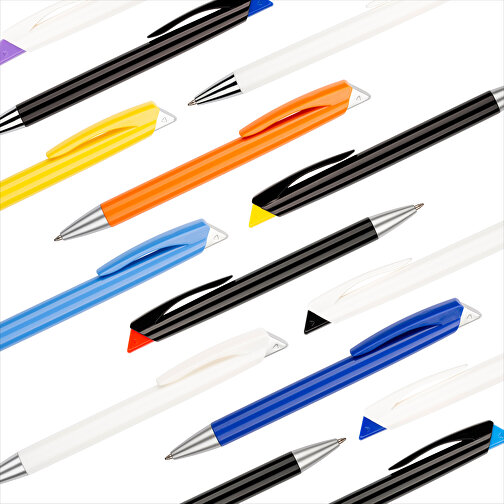 Kugelschreiber Roxi Schwarz , Promo Effects, schwarz / gelb, Kunststoff, 14,10cm (Länge), Bild 10