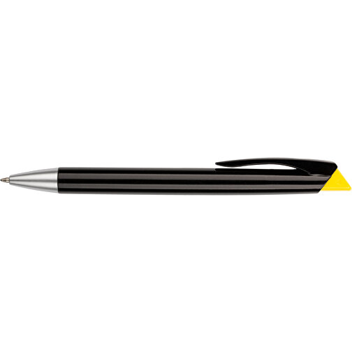 Kugelschreiber Roxi Schwarz , Promo Effects, schwarz / gelb, Kunststoff, 14,10cm (Länge), Bild 8