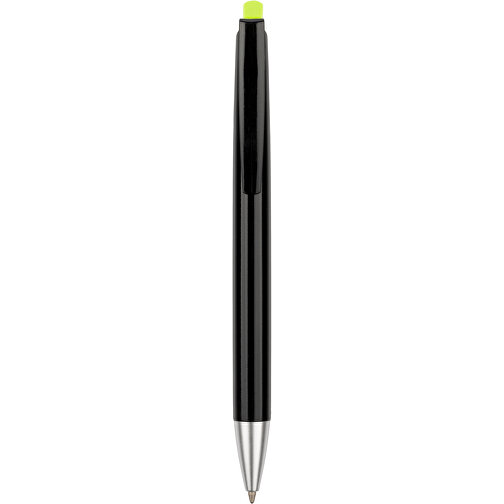 Kugelschreiber Roxi Schwarz , Promo Effects, schwarz / grün, Kunststoff, 14,10cm (Länge), Bild 4