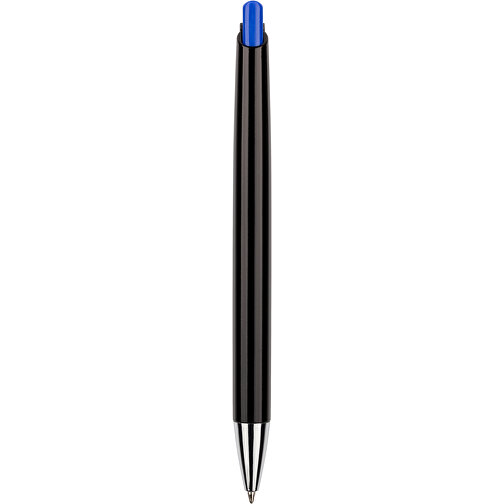 Kugelschreiber Roxi Schwarz , Promo Effects, schwarz / blau, Kunststoff, 14,10cm (Länge), Bild 3