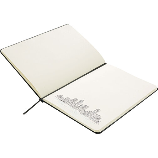Basic Hardcover Skizzenbuch A5 - Blanko, Schwarz , schwarz, Papier, 1,30cm x 21,00cm (Länge x Höhe), Bild 4