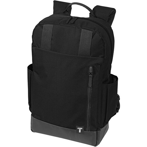 Compu 15,6' Laptop-Rucksack 14L , schwarz / schwarz, 300D Polyester, Tarpaulin, 29,00cm x 45,00cm x 10,00cm (Länge x Höhe x Breite), Bild 1