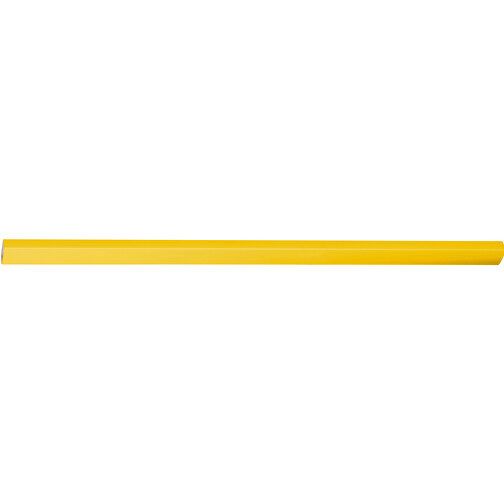 Zimmermannsbleistift, 24 Cm, Eckig-oval , gelb, Holz, 24,00cm x 0,70cm x 1,20cm (Länge x Höhe x Breite), Bild 3