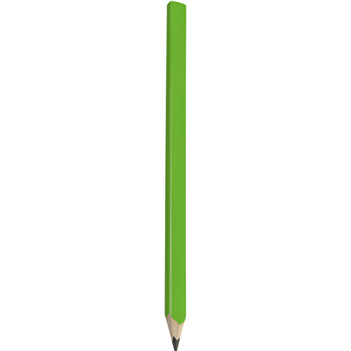 Zimmermannsbleistift, 24 Cm, Eckig-oval , grün, Holz, 24,00cm x 0,70cm x 1,20cm (Länge x Höhe x Breite), Bild 1