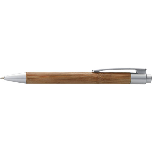 Borneo Kugelschreiber , silber, Bambus, 14,10cm (Länge), Bild 3