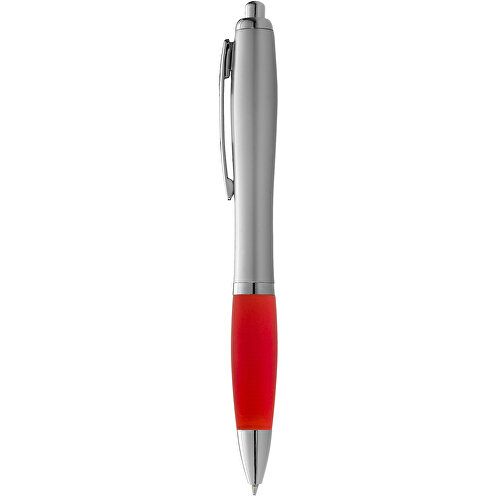 Nash kulepenn med sølvfarget kropp og farget gummigrep, Bilde 1