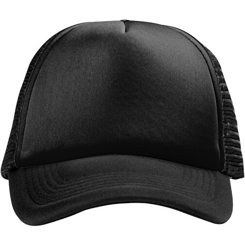 Trucker Kappe Mit 5 Segmenten , schwarz / schwarz, Jersey foam 100% Polyester, 100 g/m2, Contrast fabric, Mesh    100% Polyester, , Bild 6
