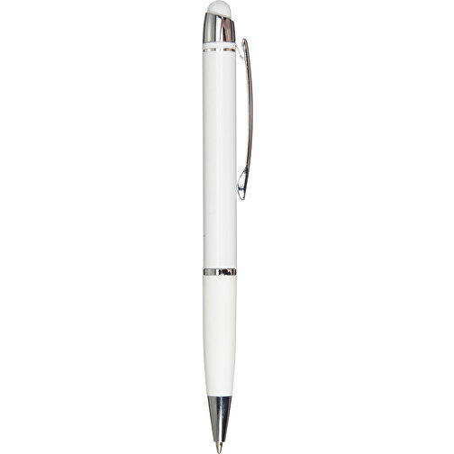 Kugelschreiber Aus Metall Pascaline , weiß, ABS, Aluminium, Plastik, Metall, , Bild 1