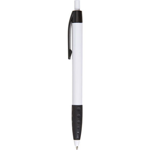 Kugelschreiber Aus Kunststoff Amarantha , weiß, ABS, Plastik, TPR, , Bild 1