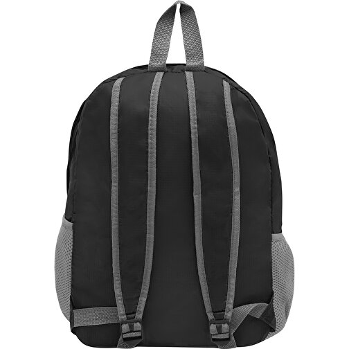 Rucksack VOLUNTEER, Faltbar , schwarz, 210D Polyester, 31,00cm x 42,50cm x 16,00cm (Länge x Höhe x Breite), Bild 3