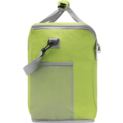 Kühltasche FROSTY , grau, grün, 600D Polyester, 32,00cm x 37,00cm x 23,00cm (Länge x Höhe x Breite), Bild 3