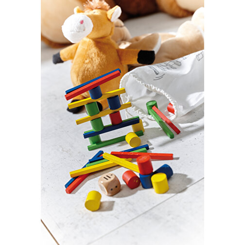 Geschicklichkeitsspiel STACKING , farbig, Holz / Baumwolle, 18,50cm x 13,00cm (Länge x Breite), Bild 2