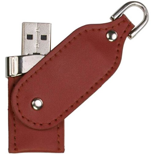 USB-Stick DELUXE 1GB , Promo Effects MB , braun MB , 1 GB , Kunstleder MB , 3 - 10 MB/s MB , 8,30cm x 2,70cm (Länge x Breite), Bild 1