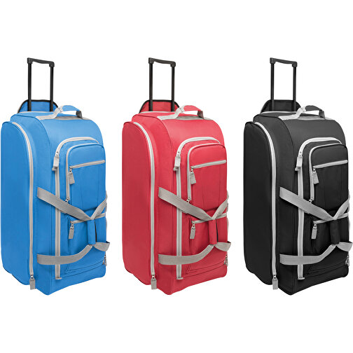 Trolley-Reisetasche 9P , grau, schwarz, 600D Polyester, 75,00cm x 33,00cm x 30,50cm (Länge x Höhe x Breite), Bild 11