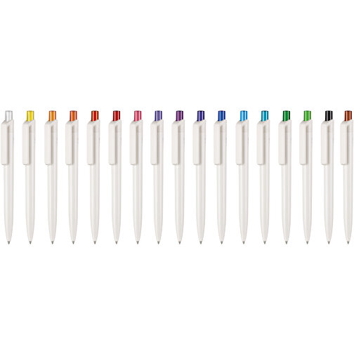 Kugelschreiber BIO-INSIDER , Ritter-Pen, weiß bio/ozean-blau TR/FR, ABS-Kunststoff, 14,20cm (Länge), Bild 4