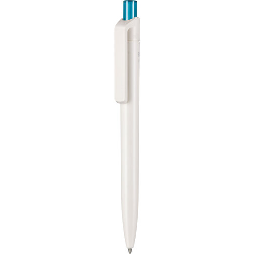 Kugelschreiber BIO-INSIDER , Ritter-Pen, weiß bio/türkis TR/FR, ABS-Kunststoff, 14,20cm (Länge), Bild 1