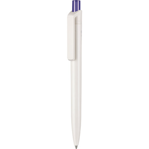 Kugelschreiber BIO-INSIDER , Ritter-Pen, weiss bio/pflaume-lila TR/FR, ABS-Kunststoff, 14,20cm (Länge), Bild 1