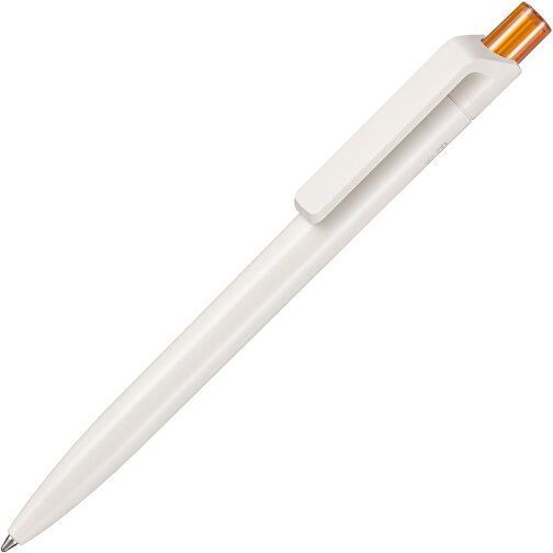 Kugelschreiber BIO-INSIDER , Ritter-Pen, weiß bio/mango-gelb TR/FR, ABS-Kunststoff, 14,20cm (Länge), Bild 2