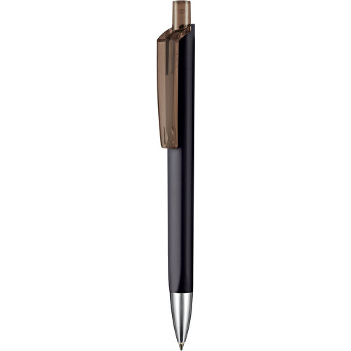 Kugelschreiber TRI-STAR SOFT ST , Ritter-Pen, schwarz/smoke grey, ABS-Kunststoff, 14,00cm (Länge), Bild 1