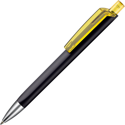 Kugelschreiber TRI-STAR SOFT ST , Ritter-Pen, schwarz/ananas-gelb TR/FR, ABS-Kunststoff, 14,00cm (Länge), Bild 2