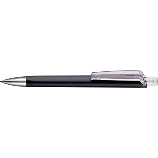 Kugelschreiber TRI-STAR SOFT ST , Ritter-Pen, schwarz/transp. TR/FR, ABS-Kunststoff, 14,00cm (Länge), Bild 3