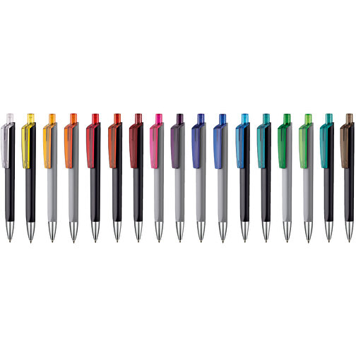 Kugelschreiber TRI-STAR SOFT ST , Ritter-Pen, schwarz/transp. TR/FR, ABS-Kunststoff, 14,00cm (Länge), Bild 4