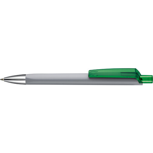 Kugelschreiber TRI-STAR SOFT ST , Ritter-Pen, stein-grau/limonen-grün TR/FR, ABS-Kunststoff, 14,00cm (Länge), Bild 3
