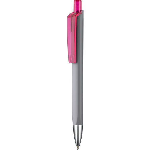 Kugelschreiber TRI-STAR SOFT ST , Ritter-Pen, stein-grau/magenta-pink TR/FR, ABS-Kunststoff, 14,00cm (Länge), Bild 1