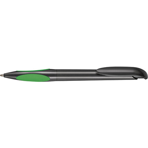 Kugelschreiber ATMOS , Ritter-Pen, dunkel grau/apfel-grün, ABS-PP-Kunststoff, 14,50cm (Länge), Bild 3