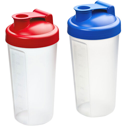 Shaker 'Protein', 0,6 L , berry/transparent, Kunststoff, 20,00cm (Höhe), Bild 2