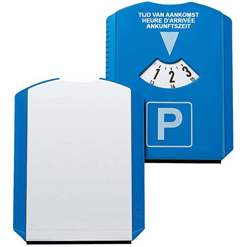 Parkscheibe 'Basic' , blau/weiss, Kunststoff, 15,50cm x 0,70cm x 11,90cm (Länge x Höhe x Breite), Bild 1