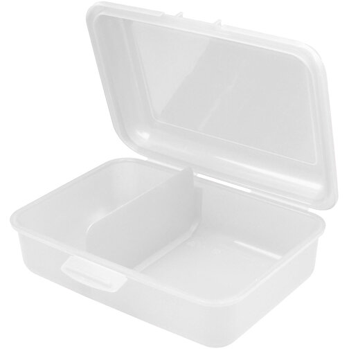 Vorratsdose 'School-Box' Mittel Mit Trennwand , weiß, Kunststoff, 16,00cm x 5,00cm x 11,60cm (Länge x Höhe x Breite), Bild 1