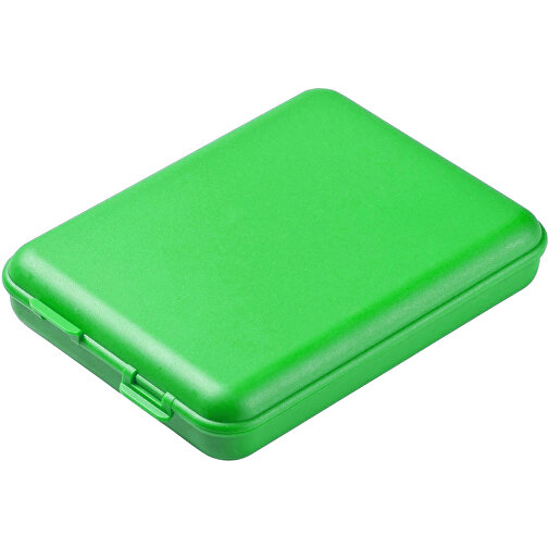 Dose 'Flat' , grasgrün, Kunststoff, 15,80cm x 3,00cm x 11,80cm (Länge x Höhe x Breite), Bild 1