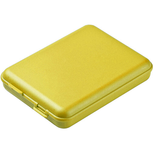 Dose 'Flat' , trend-gelb PP, Kunststoff, 15,80cm x 3,00cm x 11,80cm (Länge x Höhe x Breite), Bild 1