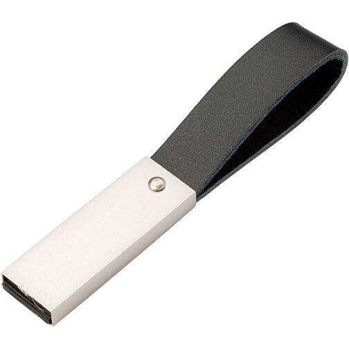USB-Stick Elegance 8GB , Promo Effects MB , schwarz MB , 8 GB , Metall, Leder MB , 3 - 10 MB/s MB , 8,30cm x 0,45cm x 1,20cm (Länge x Höhe x Breite), Bild 1
