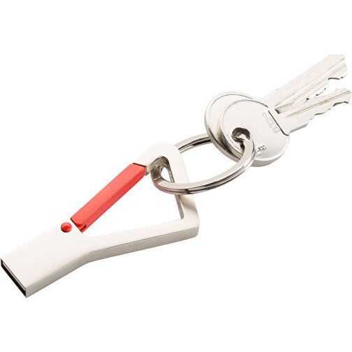 USB-Stick Hook 8GB , Promo Effects MB , rot MB , 8 GB , Metall MB , 3 - 10 MB/s MB , 6,00cm x 0,45cm x 3,00cm (Länge x Höhe x Breite), Bild 3