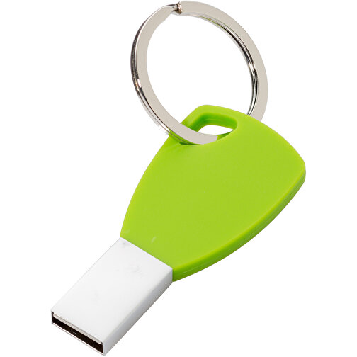 USB-Stick Silicon II 8GB , Promo Effects MB , grün MB , 8 GB , Metall, Silikon MB , 3 - 10 MB/s MB , 5,72cm x 0,45cm x 2,60cm (Länge x Höhe x Breite), Bild 1