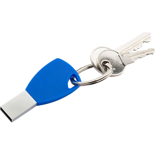 USB-Stick Silicon II 1GB , Promo Effects MB , blau MB , 1 GB , Metall, Silikon MB , 3 - 10 MB/s MB , 5,72cm x 0,45cm x 2,60cm (Länge x Höhe x Breite), Bild 2
