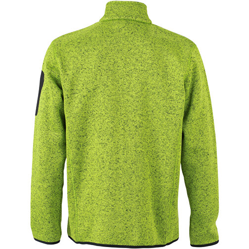 Men’s Knitted Fleece Jacket , James Nicholson, kiwi-melange / royal, XXL, , Bild 4