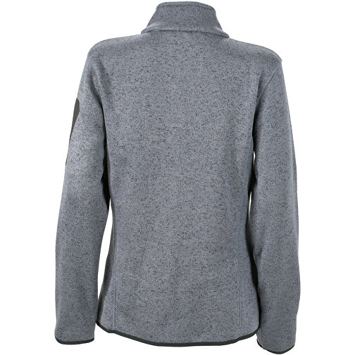 Ladies’ Knitted Fleece Jacket , James Nicholson, dunkelgrau-melange / silber, M, , Bild 4
