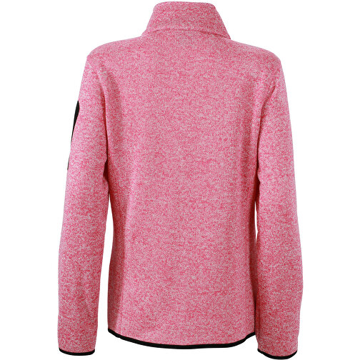 Ladies’ Knitted Fleece Jacket , James Nicholson, pink-melange / offweiss, XXL, , Bild 4