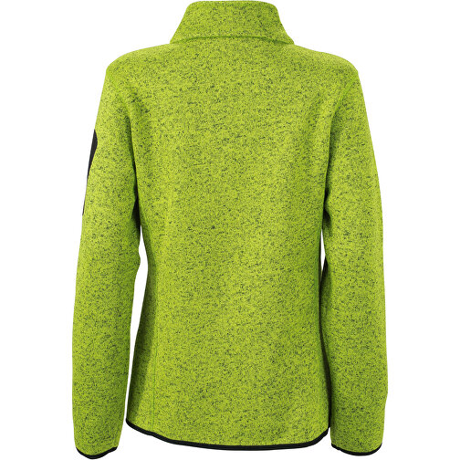 Ladies’ Knitted Fleece Jacket , James Nicholson, kiwi-melange / royal, 100% Polyester, XL, , Bild 4