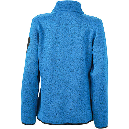 Ladies’ Knitted Fleece Jacket , James Nicholson, royal-melange / rot, XXL, , Bild 4