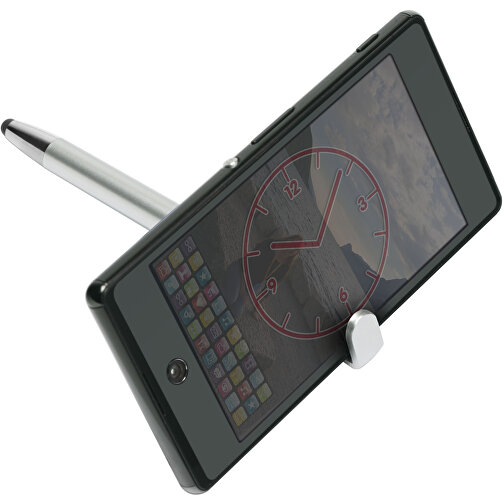Touchscreen-Druckkugelschreiber 'Jupiter' , silber, ABS, 14,60cm (Länge), Bild 3