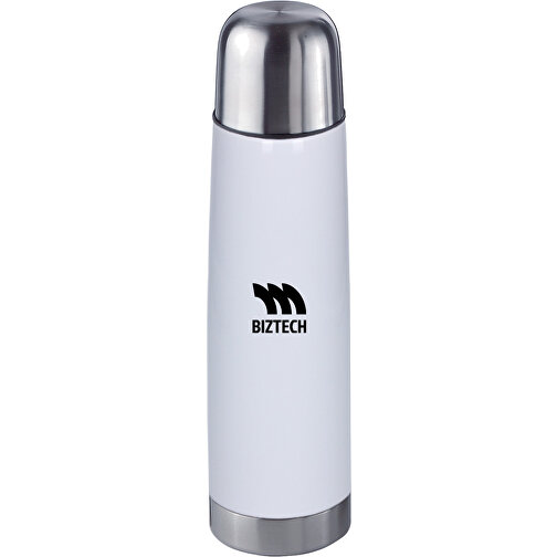 Isolierflasche 'Vakuum' 0,5 L, Lackiert , weiß, Metall, 25,00cm (Höhe), Bild 2
