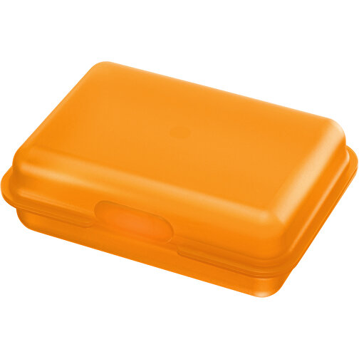 Brotdose/Butterdose , gefrostet orange, PP, 15,30cm x 5,00cm x 10,60cm (Länge x Höhe x Breite), Bild 1