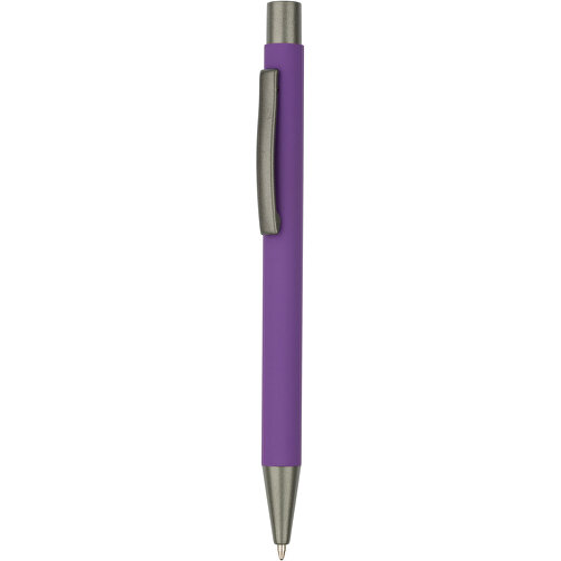 Kugelschreiber Seattle Soft Touch , Promo Effects, lila, Metall, 13,50cm x 0,80cm (Länge x Breite), Bild 1
