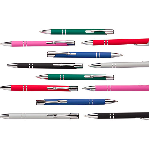Kugelschreiber New York Soft Touch , Promo Effects, silber, Metall, 13,50cm x 0,80cm (Länge x Breite), Bild 6