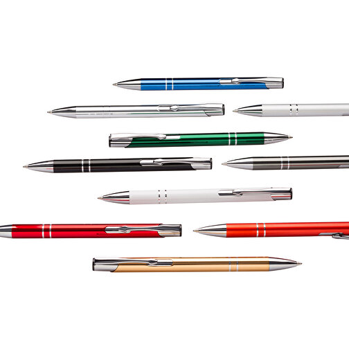 Kugelschreiber New York Glänzend , Promo Effects, grau, Metall, 13,50cm x 0,80cm (Länge x Breite), Bild 4