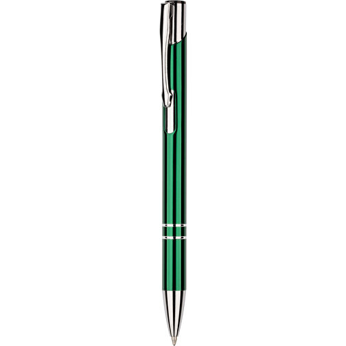 Kugelschreiber New York Glänzend , Promo Effects, grün, Metall, 13,50cm x 0,80cm (Länge x Breite), Bild 1